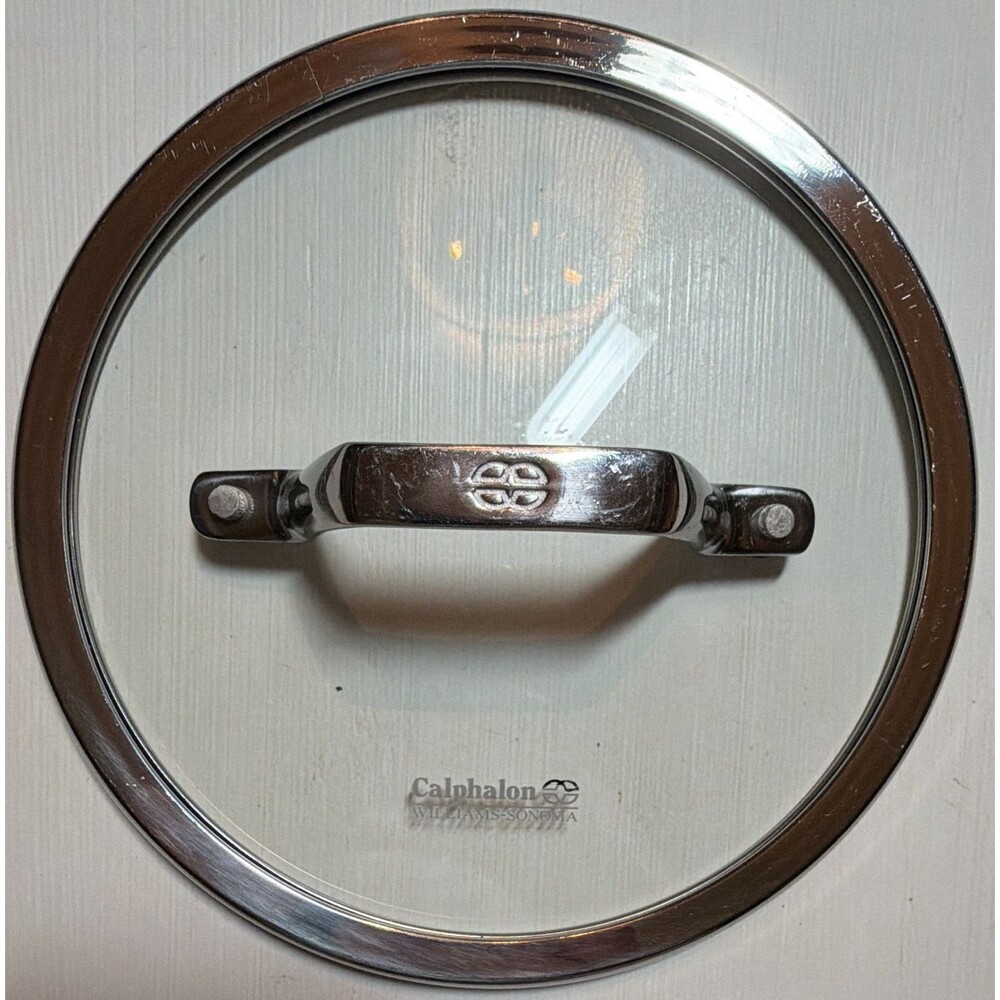 Calphalon Williams Sonoma 8 in Glass Lid Stainless Steel Rim & Handle Round